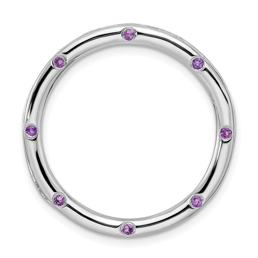 Sterling Silver & Amethyst Stackable Expressions Large Slide, 29mm